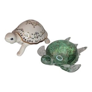 Decorative Ceramic and Glass Turtles